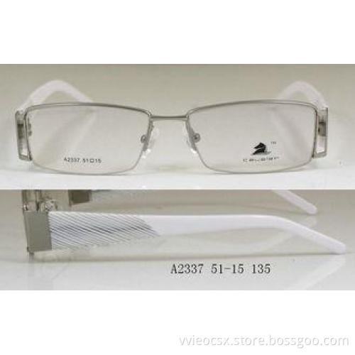 Grey And White Metal Optical Frames For Women For Reading G